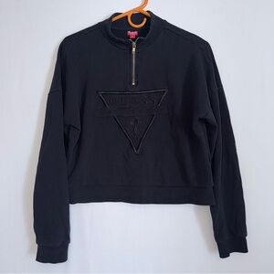 Guess Black Logo Sweatshirt with Zipper